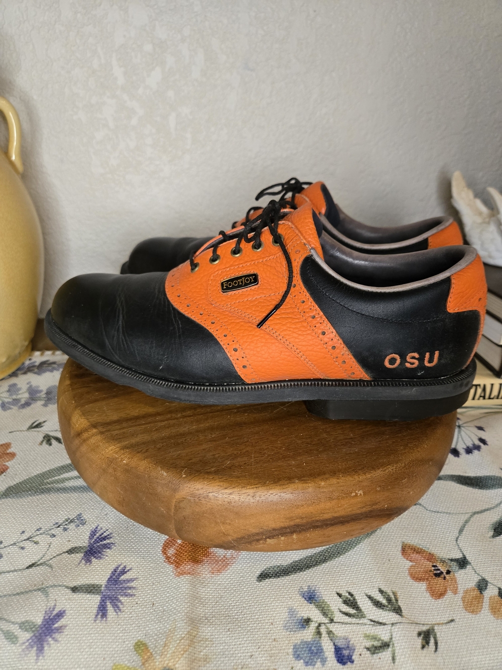 Custom Footjoy MyJoys DryJoys Golf Shoes Oklahoma State Leather Lace Up 10